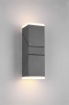 Immagine di Applique Squadrata Doppio Led Orientabile Avon Alluminio Antracite IP54 Trio Lighting - copia