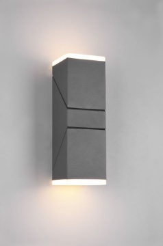 Immagine di Applique Squadrata Doppio Led Orientabile Avon Alluminio Antracite IP54 Trio Lighting - copia