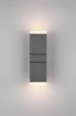 Immagine di Applique Squadrata Doppio Led Orientabile Avon Alluminio Antracite IP54 Trio Lighting - copia