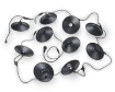 Immagine di Catena Luminosa Da Giardino Con Paralumi 10 Luci E27 Chain Nero 6,5mt IP44 Trio Lighting