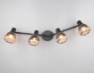 Immagine di Lampada Da Soffitto Con Faretti Vetro Cromo Orientabili Tarifa Trio Lighting