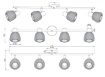 Immagine di Lampada Da Soffitto Con Faretti Vetro Cromo Orientabili Tarifa Trio Lighting