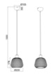 Immagine di Sospensione Vetro Rigato Cromo Nero Per Bancone Isola Tarifa Trio Lighting