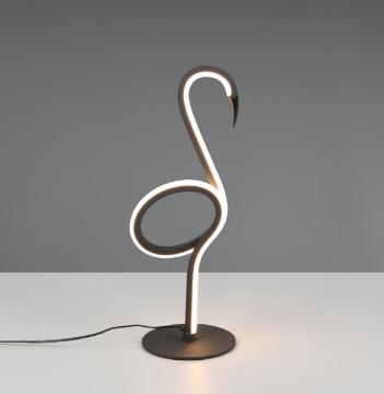 Immagine di Lampada Da Tavolo Nera Design Fenicottero Led 3000k Ingo Trio Lighting