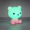 Immagine di Lampada Orsetto Per Bambini Rosa Led  RGB Cutie Trio Lighting