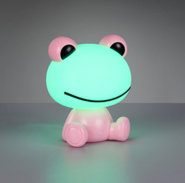 Immagine di Lampada Led RGB Design Rana Rosa Per Cameretta Bambina Hopper Trio Lighting