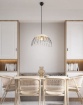 Immagine di Sospensione Metallo Nero e Rattan 1xE27 Sandrine Trio Lighting