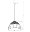 Immagine di Sospensione Metallo Nero e Rattan 1xE27 Sandrine Trio Lighting