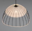 Immagine di Sospensione Metallo Nero e Rattan 1xE27 Sandrine Trio Lighting