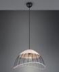 Immagine di Sospensione Metallo Nero e Rattan 1xE27 Sandrine Trio Lighting