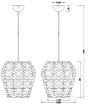 Immagine di Lampada A Sospensione Paralume Bambù Intrecciato Jean Trio Lighting