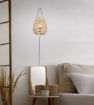 Immagine di Lampada Da Tavolo In Bambù Intrecciato Con Manico Jean Trio Lighting