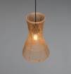 Immagine di Sospensione Per Isola Cono Di Carta Intrecciata Marrone Bijou Trio Lighting