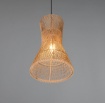 Immagine di Sospensione Per Isola Cono Di Carta Intrecciata Marrone Bijou Trio Lighting