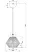 Immagine di Piccolo Lampadario Stile Boho Con Paralume Carta Marrone Lucille Trio Lighting