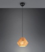 Immagine di Piccolo Lampadario Stile Boho Con Paralume Carta Marrone Lucille Trio Lighting
