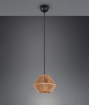 Immagine di Piccolo Lampadario Stile Boho Con Paralume Carta Marrone Lucille Trio Lighting