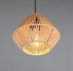 Immagine di Piccolo Lampadario Stile Boho Con Paralume Carta Marrone Lucille Trio Lighting