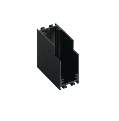 Immagine di Connettore Angolare Per Binario Elettrificato 48V Nero Connessione Interna Davinci Intec Light