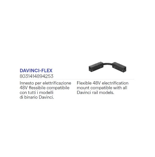 Immagine di Innesto Flessibile Per Elettrificazione 48V Per Binari Davinci Intec Light
