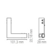 Immagine di Connettore Angolare 48v Per Binari Davinci Intec Light