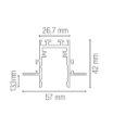 Immagine di Binario Sistema Davinci Nero Incasso A Filo 2Mt 48V Intec Light