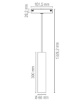 Immagine di Lampada A Sospensione Cilindro Nero Led 5w 48V Per Binario Da Vinci Tubo Intec