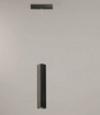 Immagine di Lampada A Sospensione Cilindro Nero Led 5w 48V Per Binario Da Vinci Tubo Intec