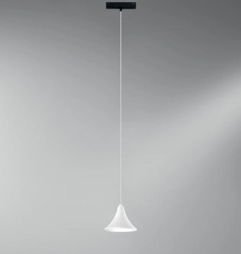 Immagine di Sospensione Regolabile Cono Led 8w 48V Per Binario Da Vinci Cymbal 15cm Intec