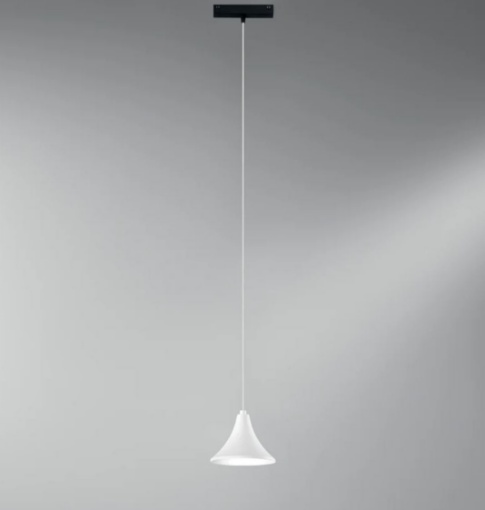 Immagine di Sospensione Regolabile Cono Led 8w 48V Per Binario Da Vinci Cymbal 15cm Intec