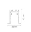 Immagine di Binario Elettrificato 48V Bianco 2Mt Montaggio A Incasso Con Cornice Per Sistema Da Vinci Intec