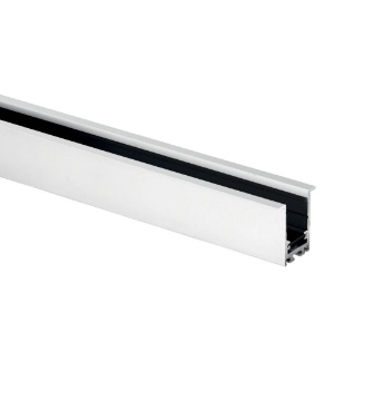 Immagine di Binario Elettrificato 48V Bianco 2Mt Montaggio A Incasso Con Cornice Per Sistema Da Vinci Intec