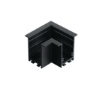 Immagine di Connettore Angolare Elle Nero Per Binario Elettrificato Incasso Con Cornice Da Vinci Intec