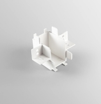 Immagine di Connettore Angolare Bianco Per Alloggio Montaggio Incasso Per Binario 48V Bernini Intec