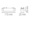 Immagine di Lampada Lineare Con Diffusore Led CCT 6w Per Binario 48V Bernini Line 12cm Intec