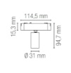 Immagine di Faro Proiettore Luce Spot Led CCT 5W Per Binario Elettrificato 48V Bernini Fans Intec