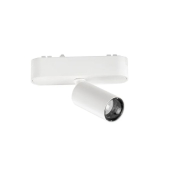 Immagine di Faro Proiettore Luce Spot Led CCT 5W Per Binario Elettrificato 48V Bernini Fans Intec