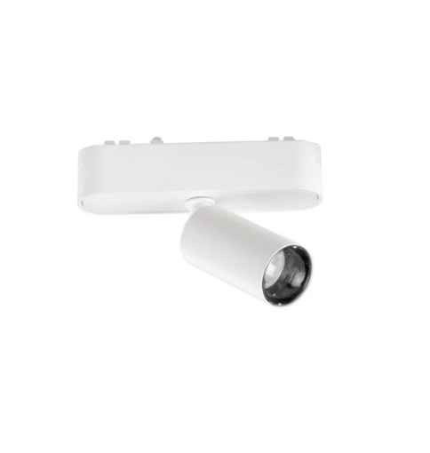Immagine di Faro Proiettore Luce Spot Led CCT 5W Per Binario Elettrificato 48V Bernini Fans Intec