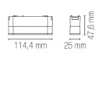 Immagine di Adattatore Per Lampada Lineare Led Sistema A Binario Bernini Line 12cm Intec Light