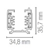 Immagine di Binario Elettrificato Trifase 2mt Alluminio Nero o Bianco Rail Intec