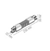 Immagine di Connettore Flessibile Bianco o Nero Per Binari Trifase Rail Intec