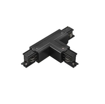 Immagine di Connettore Destro a T Bianco o Nero Per Binario Trifase Rail Intec