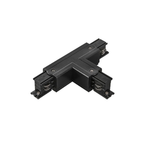 Immagine di Connettore Destro a T Bianco o Nero Per Binario Trifase Rail Intec