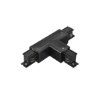 Immagine di Connettore Sinistro Bianco Nero a T Per Binario Trifase Rail Intec