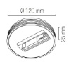 Immagine di Base Tonda Bianco Nero Per Faro Adattatore Trifase Rail Intec
