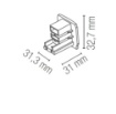 Immagine di Tappo Di Chiusura Bianco Nero Per Binari Trifase Rail Intec