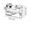 Immagine di Adattatore Trifase Bianco Nero Per Binari Rail Intec