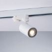 Immagine di Faro Proiettore GU10 Squib Bianco Con Adattatore Trifase Per Binario Track Intec