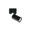 Immagine di Proiettore Orientabile GU10 Squib Nero Con Adattatore Trifase Per Binario Track Intec