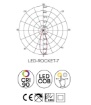 Immagine di Proiettore Luce Spot Led CCT 7w Bianco Per Binario Trifase Rocket Intec